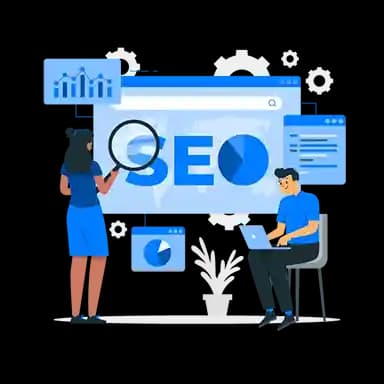Personas analizando SEO en monitor